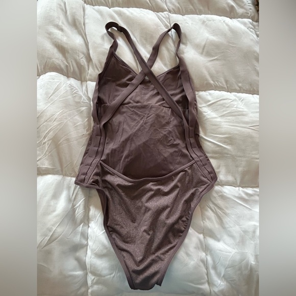 L Space Swimsuit Metallic Plum Sparkly - Picture 3 of 5